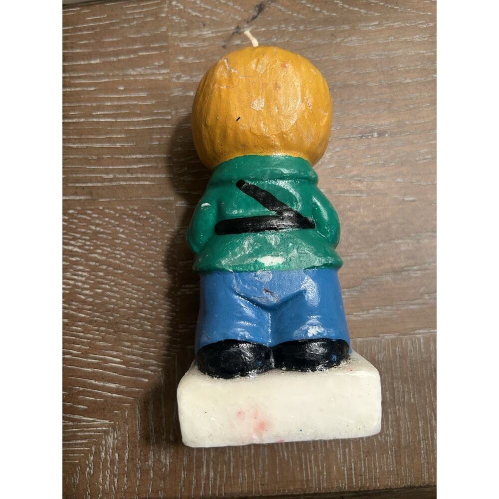 Vtg Christmas Candles Hand Painted‎ Figures set of 3 Santa Mrs Claus Drummer Boy - Picture 8 of 16
